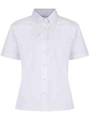 Trutex Girls 2 Pack Short Sleeve Non Iron White School Shirts - Image 2 of 5