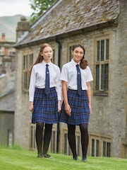 Trutex Girls 2 Pack Short Sleeve Non Iron White School Shirts - Image 5 of 5