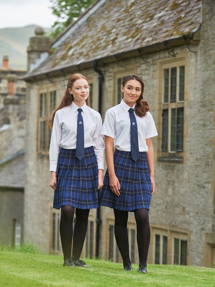 Trutex Girls 2 Pack Short Sleeve Non Iron White School Shirts - Image 5 of 5
