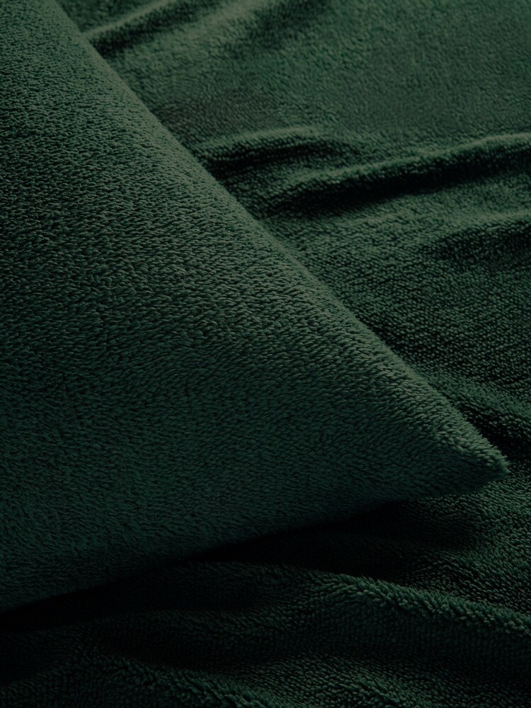 Green Teddy Borg Fleece Duvet Cover And Pillowcase Set - Image 5 of 5