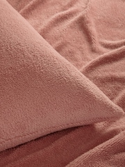 Pink Teddy Borg Fleece Duvet Cover And Pillowcase Set - Image 5 of 5
