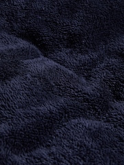 Navy Blue Teddy Borg Fleece Duvet Cover And Pillowcase Set - Image 3 of 5
