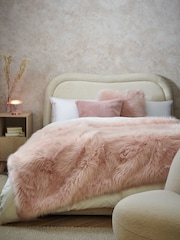 Pink Long Faux Fur Throw - Image 1 of 3