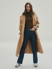 Camel Belted Quilt Lined Showerproof Trench Coat - Image 2 of 8