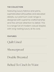 Camel Belted Quilt Lined Showerproof Trench Coat - Image 3 of 8
