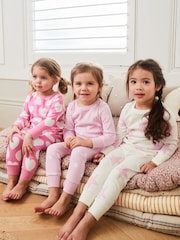 Pink/White Heart, Spot And Star Pyjamas 3 Pack (9mths-12yrs) - Image 2 of 9