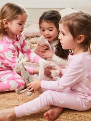 Pink/White Heart, Spot And Star Pyjamas 3 Pack (9mths-12yrs) - Image 3 of 9