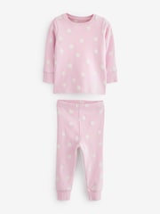 Pink/White Heart, Spot And Star Pyjamas 3 Pack (9mths-12yrs) - Image 5 of 9