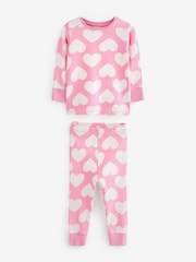 Pink/White Heart, Spot And Star Pyjamas 3 Pack (9mths-12yrs) - Image 7 of 9
