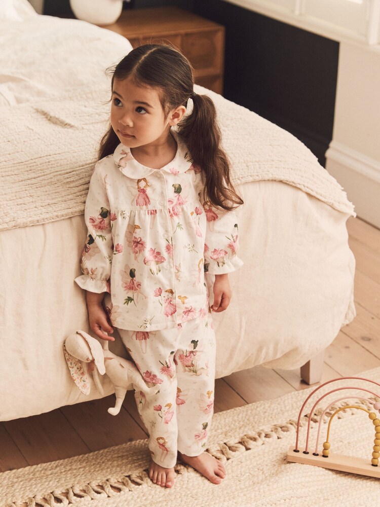 Pink/Cream Fairy Button Through Pyjamas (9mths-10yrs) - Image 2 of 5