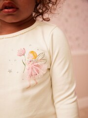 Pink/Cream Fairy Woven Bottom Pyjamas 2 Pack (9mths-10yrs) - Image 4 of 7