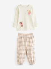 Pink/Cream Fairy Woven Bottom Pyjamas 2 Pack (9mths-10yrs) - Image 6 of 7