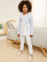 Blue/White Disney Frozen Elsa Pyjamas (9mths-10yrs) - Image 1 of 7