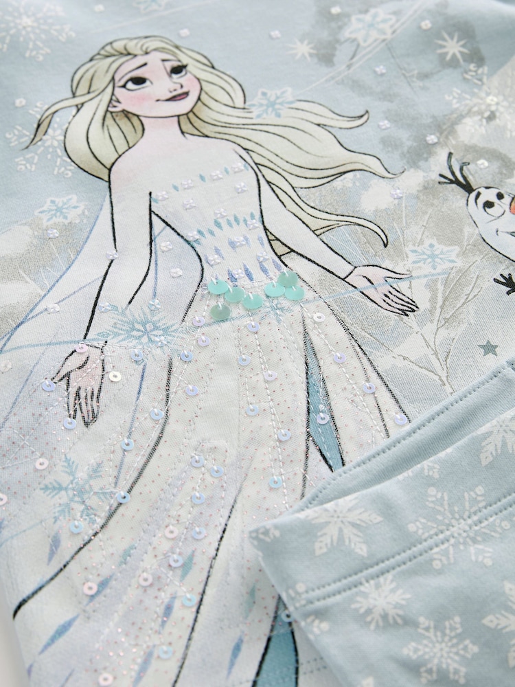 Blue/White Disney Frozen Elsa Pyjamas (9mths-10yrs) - Image 7 of 7