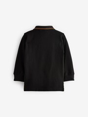 Черный "мишка" - Long Sleeve All Over Embroidered Polo Shirt (3mths-7yrs) - Изображение 6 из 7