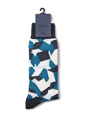 Duchamp Blue Mens Gift Set Cube Socks 2 Pack - Image 2 of 5