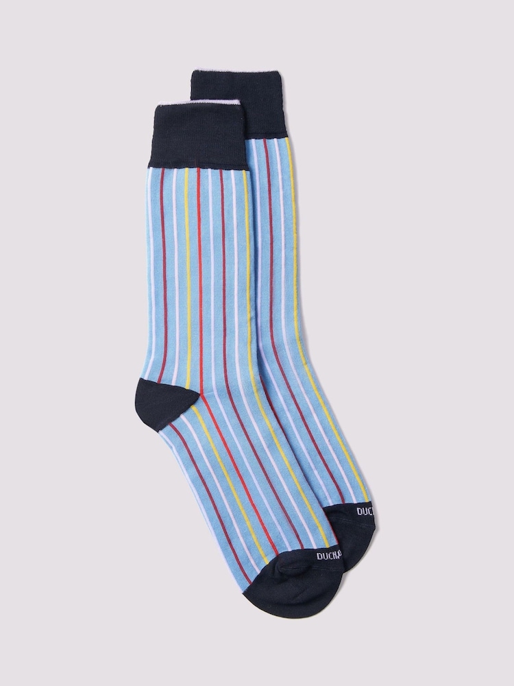Duchamp Blue Mens Linea Socks - Image 1 of 3
