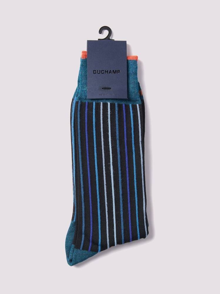 Duchamp Blue Mens Linea Socks - Image 2 of 2
