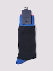 Duchamp Blue Mens Heel Toe Socks - Image 2 of 3