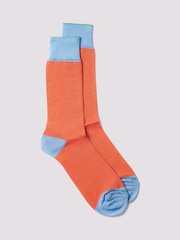Duchamp Orange Mens Orange Heel Toe Socks - Image 1 of 2