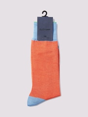 Duchamp Orange Mens Orange Heel Toe Socks - Image 2 of 2