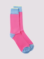 Duchamp Pink Mens Heel Toe Socks - Image 1 of 3