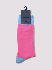 Duchamp Pink Mens Heel Toe Socks - Image 2 of 3