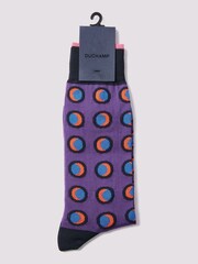 Duchamp Purple Mens Disc Socks - Image 2 of 3