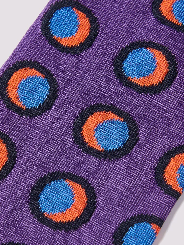 Duchamp Purple Mens Disc Socks - Image 3 of 3