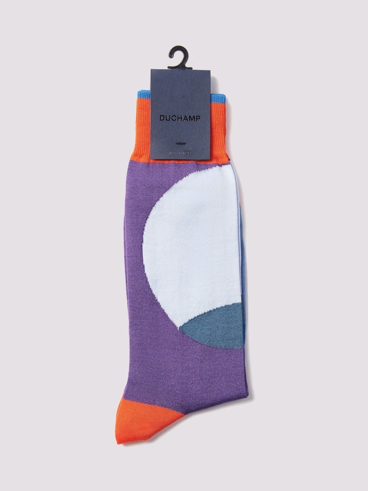 Duchamp Purple Mens Circle Socks - Image 2 of 3