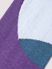 Duchamp Purple Mens Circle Socks - Image 3 of 3