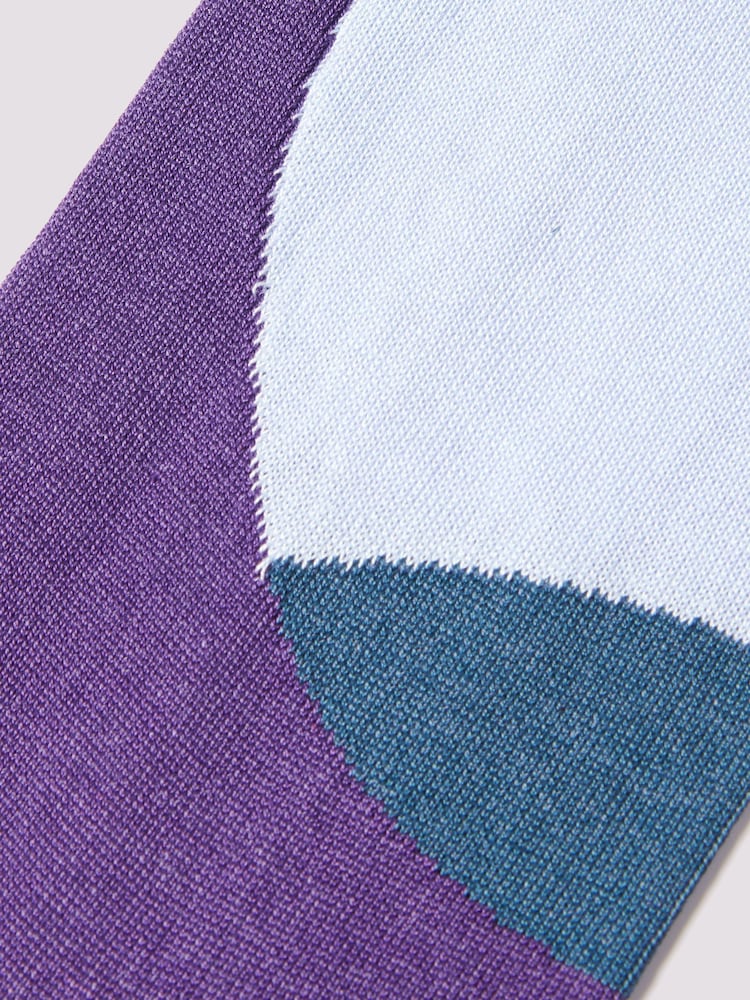 Duchamp Purple Mens Circle Socks - Image 3 of 3