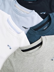 Blue/Navy Long Sleeve T-Shirts 5 Pack (3mths-7yrs) - Image 3 of 3