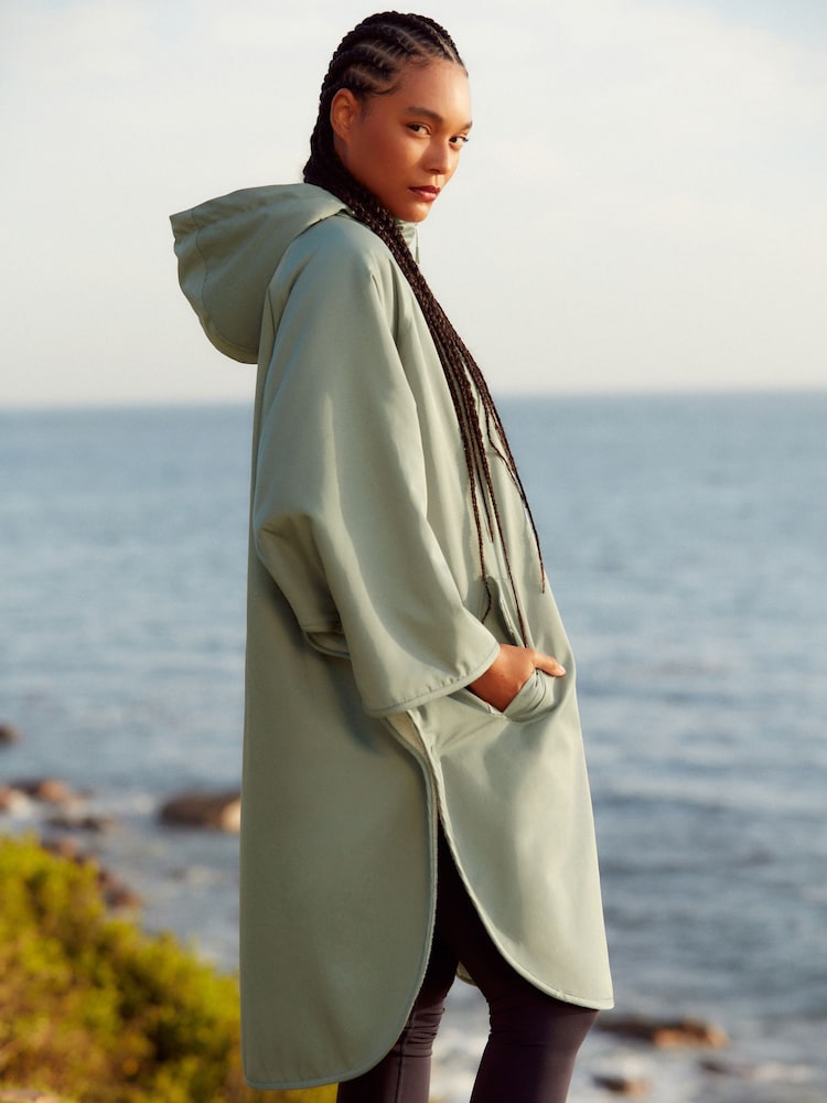Sage Green Shower Resistant Changing Robe - Image 2 of 8