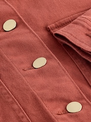 Terracotta Red Cotton Utility Jacket - Image 6 of 6