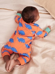 Bright Dino Baby Footless Zip 100% Cotton Sleepsuits 3 Pack (0mths-3yrs) - Image 4 of 16