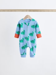 Bright Dino Baby Footless Zip 100% Cotton Sleepsuits 3 Pack (0mths-3yrs) - Image 7 of 16