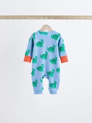Bright Dino Baby Footless Zip 100% Cotton Sleepsuits 3 Pack (0mths-3yrs) - Image 8 of 16