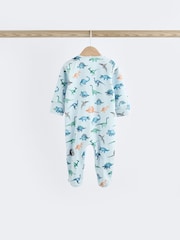 Blue Character Baby 2 Way Zip 100% Cotton Sleepsuits 3 Pack (0mths-2yrs) - Image 4 of 11