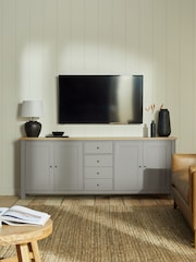 Dove Grey Malvern Oak Effect Sideboard - Image 4 of 13