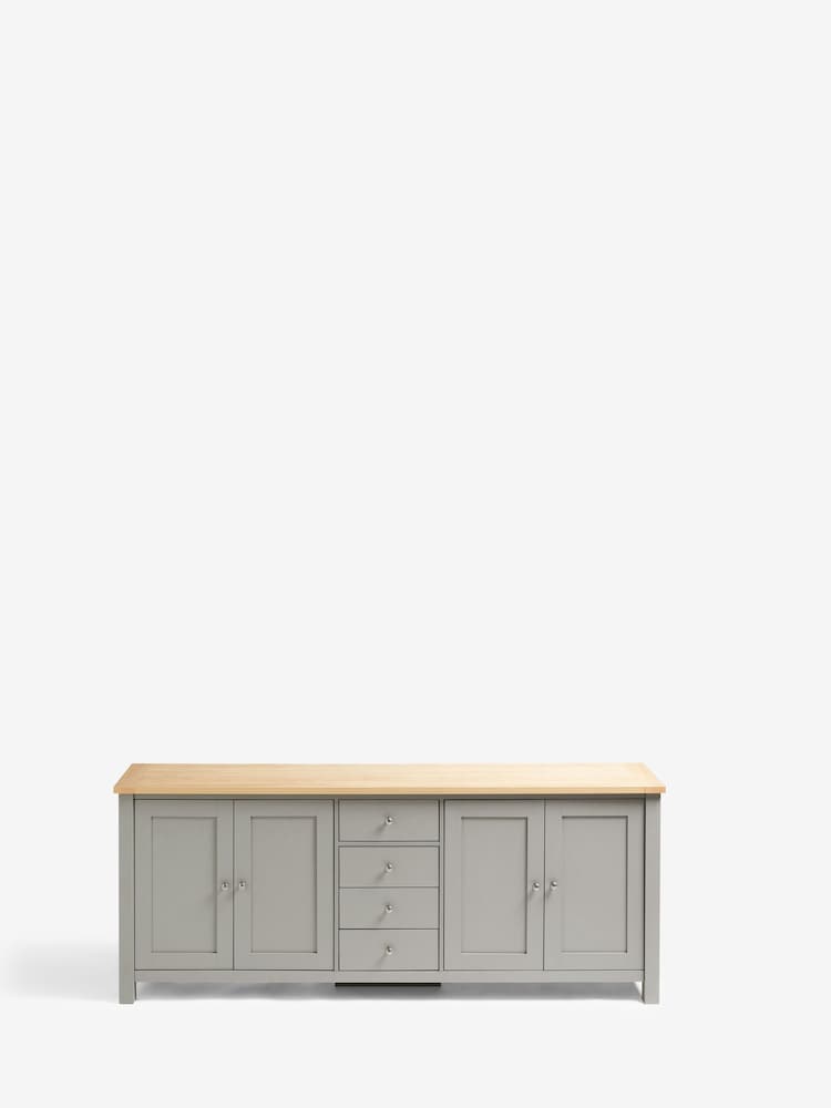 Dove Grey Malvern Oak Effect Extra Large Sideboard - Image 7 of 7 Dove Grey Malvern Oak Effect Extra Large Sideboard - Image 7 of 7