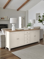 Cream Malvern Oak Effect Sideboard - Image 1 of 10