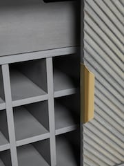 Dark Grey Valencia Marble Mango Wood Drinks Cabinet - Image 3 of 11