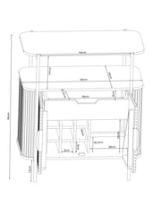 Light Grey Valencia Marble Mango Wood Drinks Cabinet - Image 11 of 11