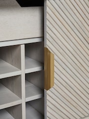 Light Grey Valencia Marble Mango Wood Drinks Cabinet - Image 3 of 11