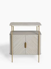 Light Grey Valencia Marble Mango Wood Drinks Cabinet - Image 9 of 11