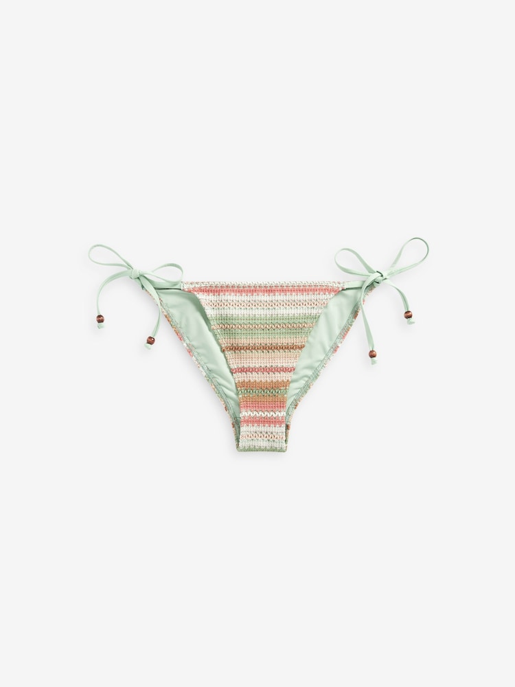 Green/Pink Crochet Tie Side Bikini Bottoms - Image 9 of 9 Green/Pink Crochet Tie Side Bikini Bottoms - Image 9 of 9