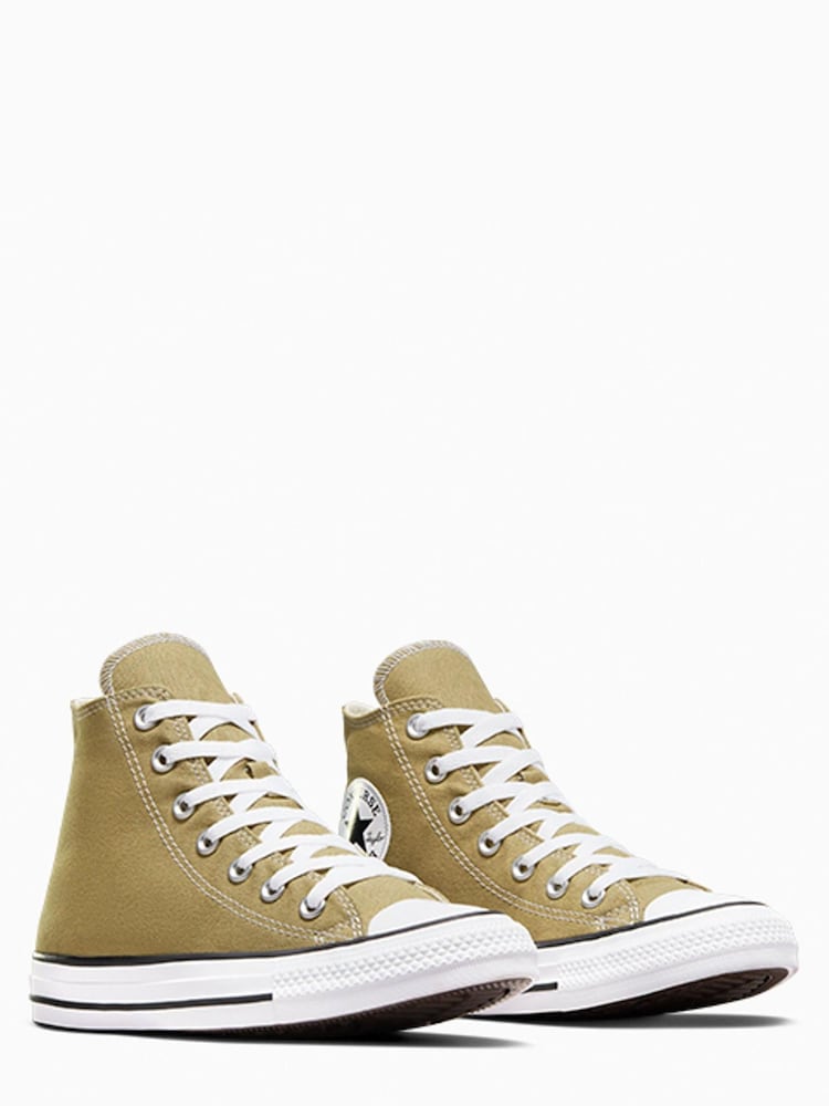 Converse Khaki Green Chuck Taylor High Top Trainers - Image 3 of 7