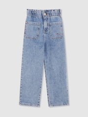 Reiss Blue Elodie 9-13 yrs High Rise Elasticated Jeans - Image 2 of 6