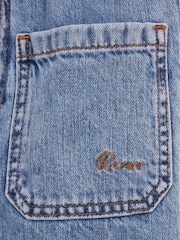 Reiss Blue Elodie 9-13 yrs High Rise Elasticated Jeans - Image 4 of 6